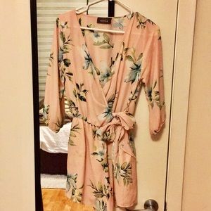 Nasty Gal Flower Hitter Floral Romper (brand new)